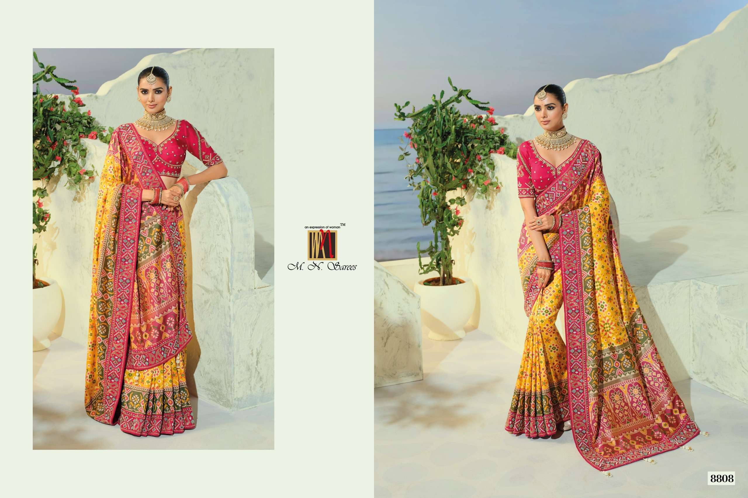 MN The Heritage Of Patola 8800 Series fancy fabric saree wholesale in surat